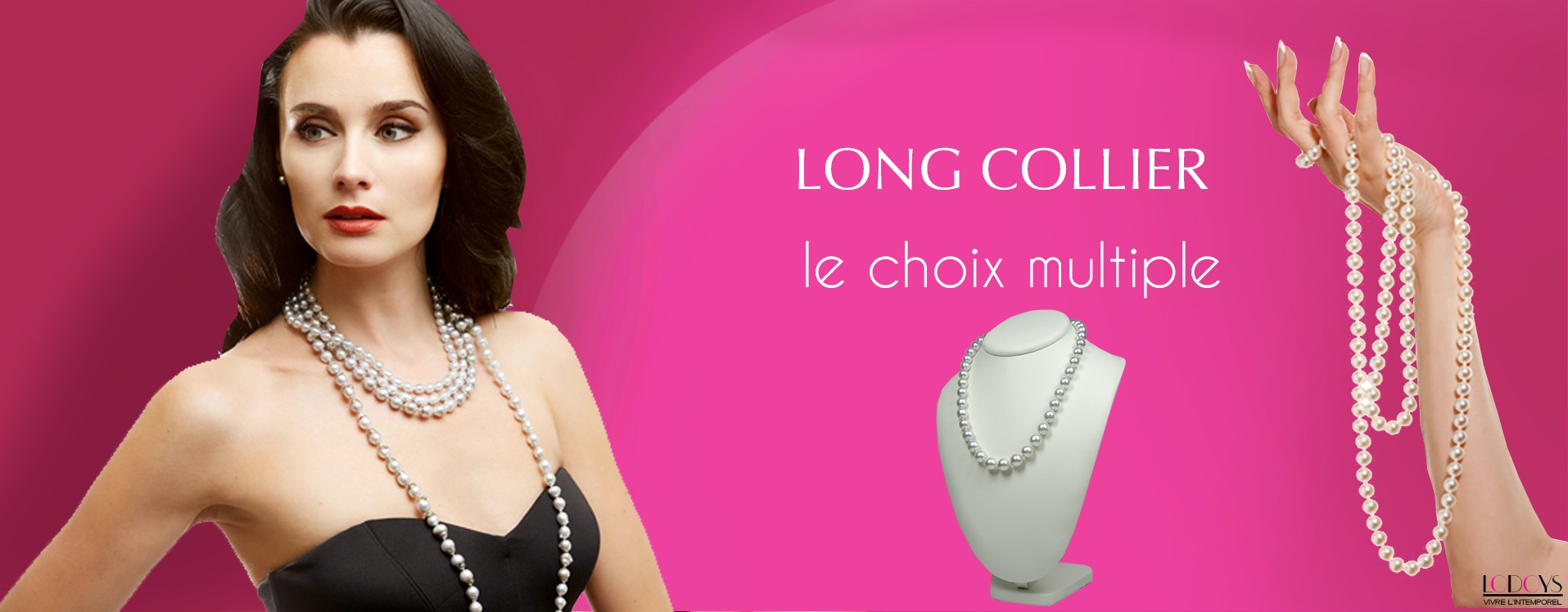 Long collier de perles